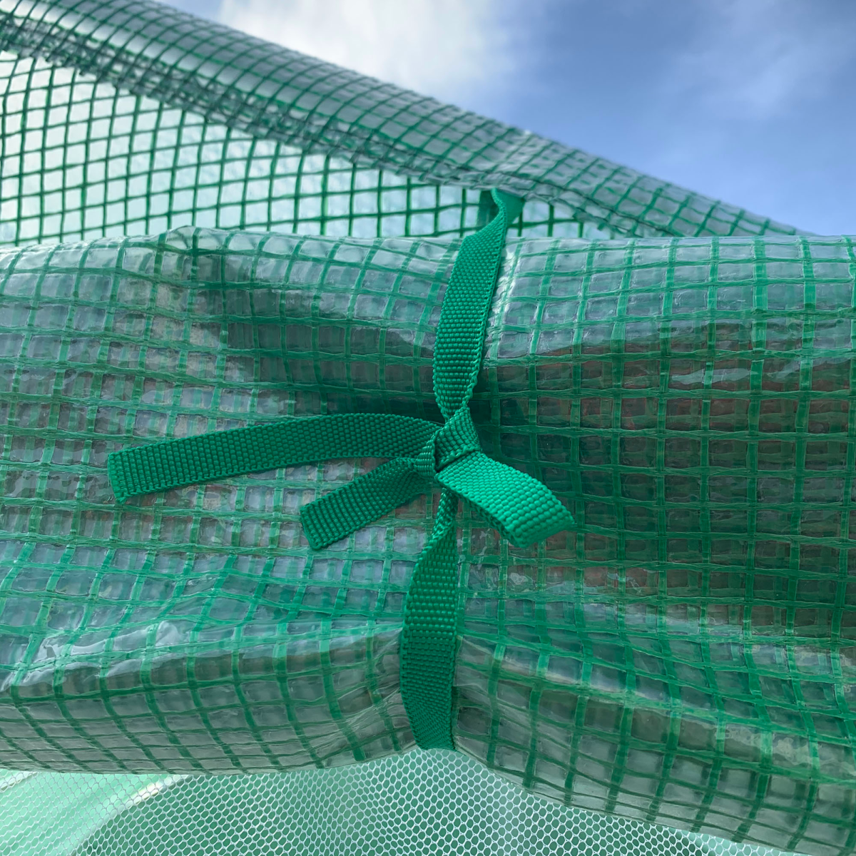 4.47 x 3 x 2m Walk-in Polytunnel Tent,  PE Cover, ZipDoor 6Windows, Green