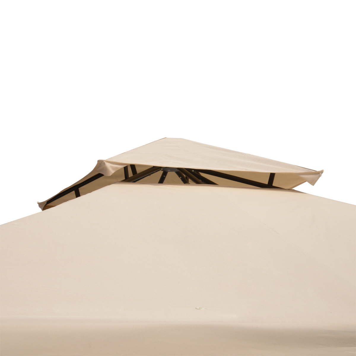 Outsunny 3x3m Outdoor Gazebo Tent W/Netting, 2-tier Roof