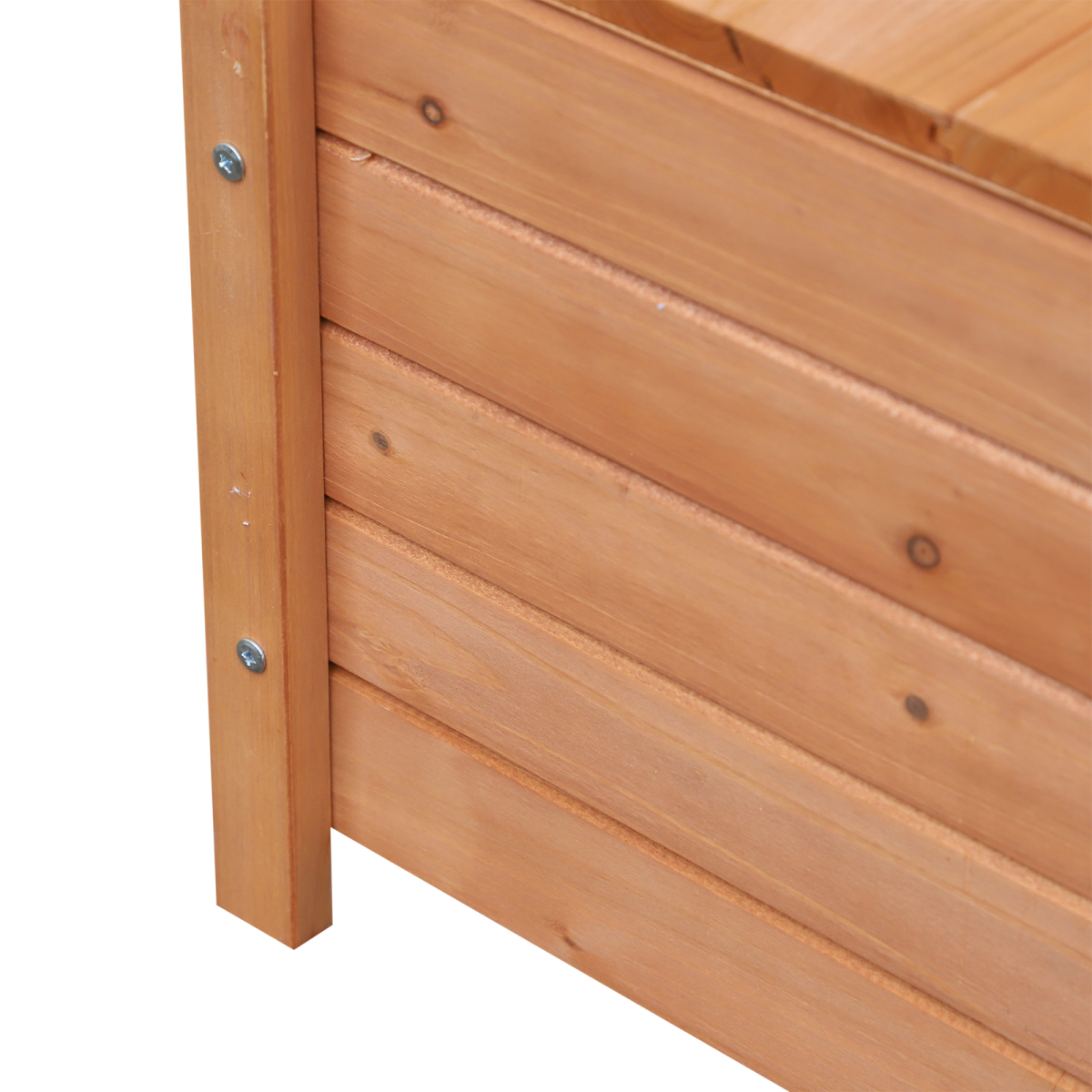 Outdoor Garden Storage Bench Patio Box All Weather Fir Wood 112 x 84 cm