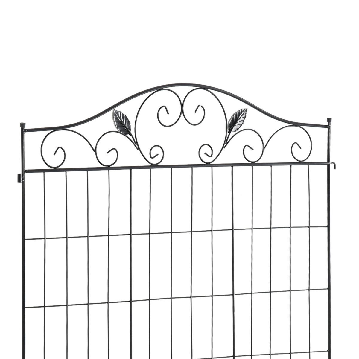 Garden Decorative Fence 4 Panels 44in x 12ft Steel Wire Border Edging Outsunny