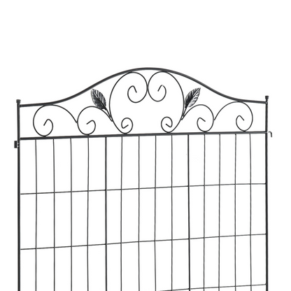 Garden Decorative Fence 4 Panels 44in x 12ft Steel Wire Border Edging Outsunny