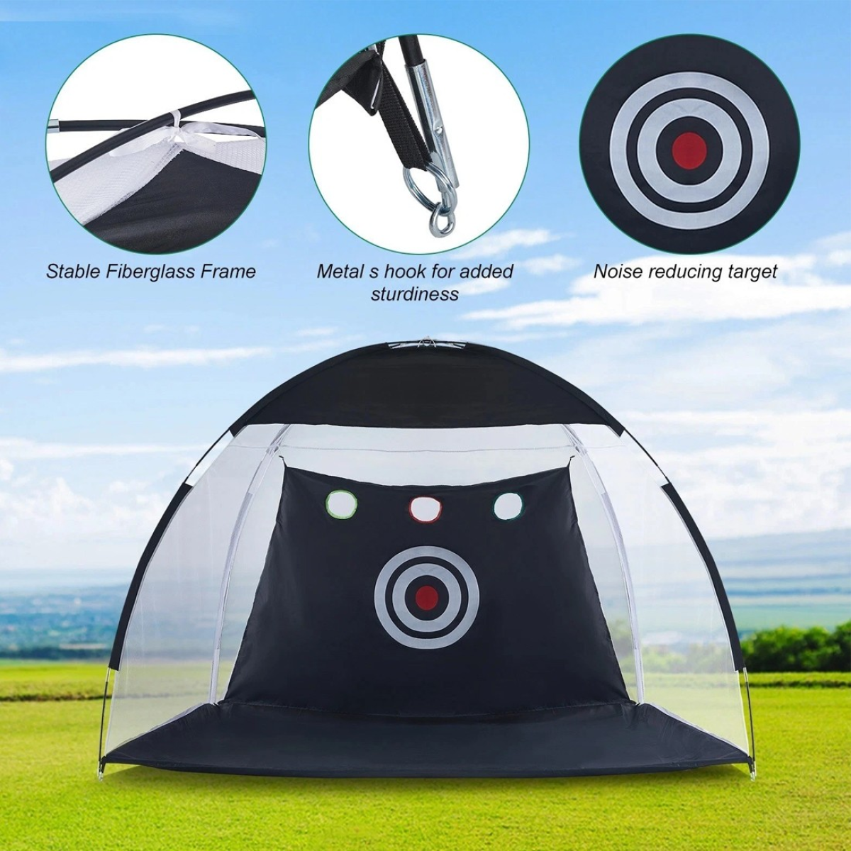 10x7ft Golf Practice Net Golf Hitting Aid Training Driving Chipping Indoor Out