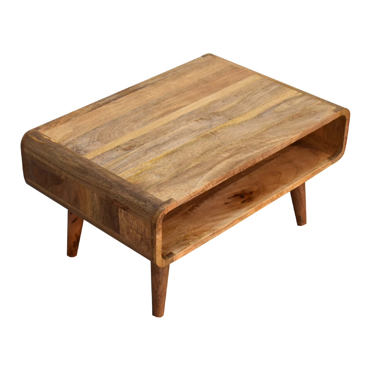 Artisan Furniture Solid Wood Open Oak-ish Media Unit, Beige