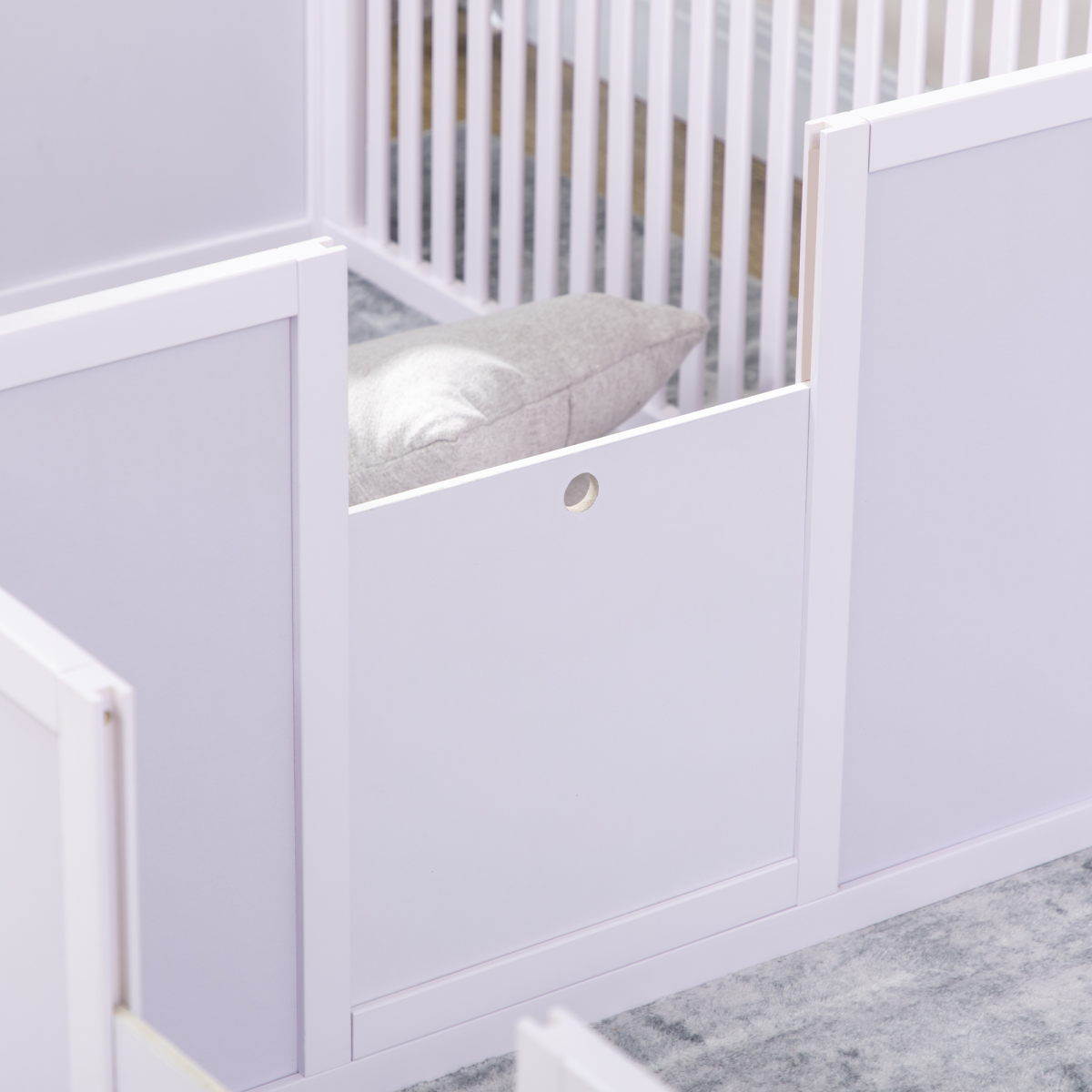7 Panels Puppy Pen for Indoors, with Three Doors, Two-Room Design