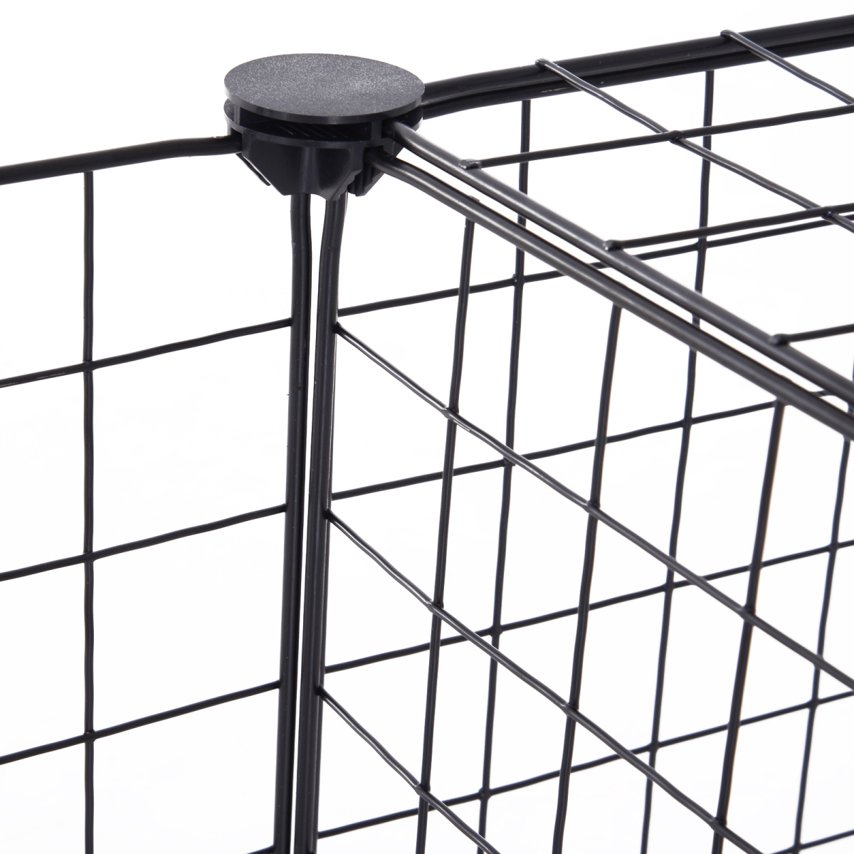 DIY Pet Playpen Metal Wire Fence 12-Panel Guinea Pig Small Animals Cage Black