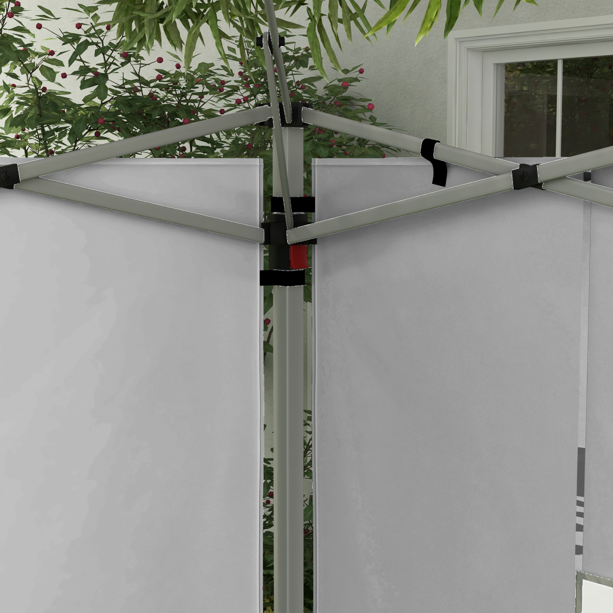 Outsunny Gazebo Side Panels for 3x3(m) or 3x4m Pop Up Gazebo, 2 Pack, Grey