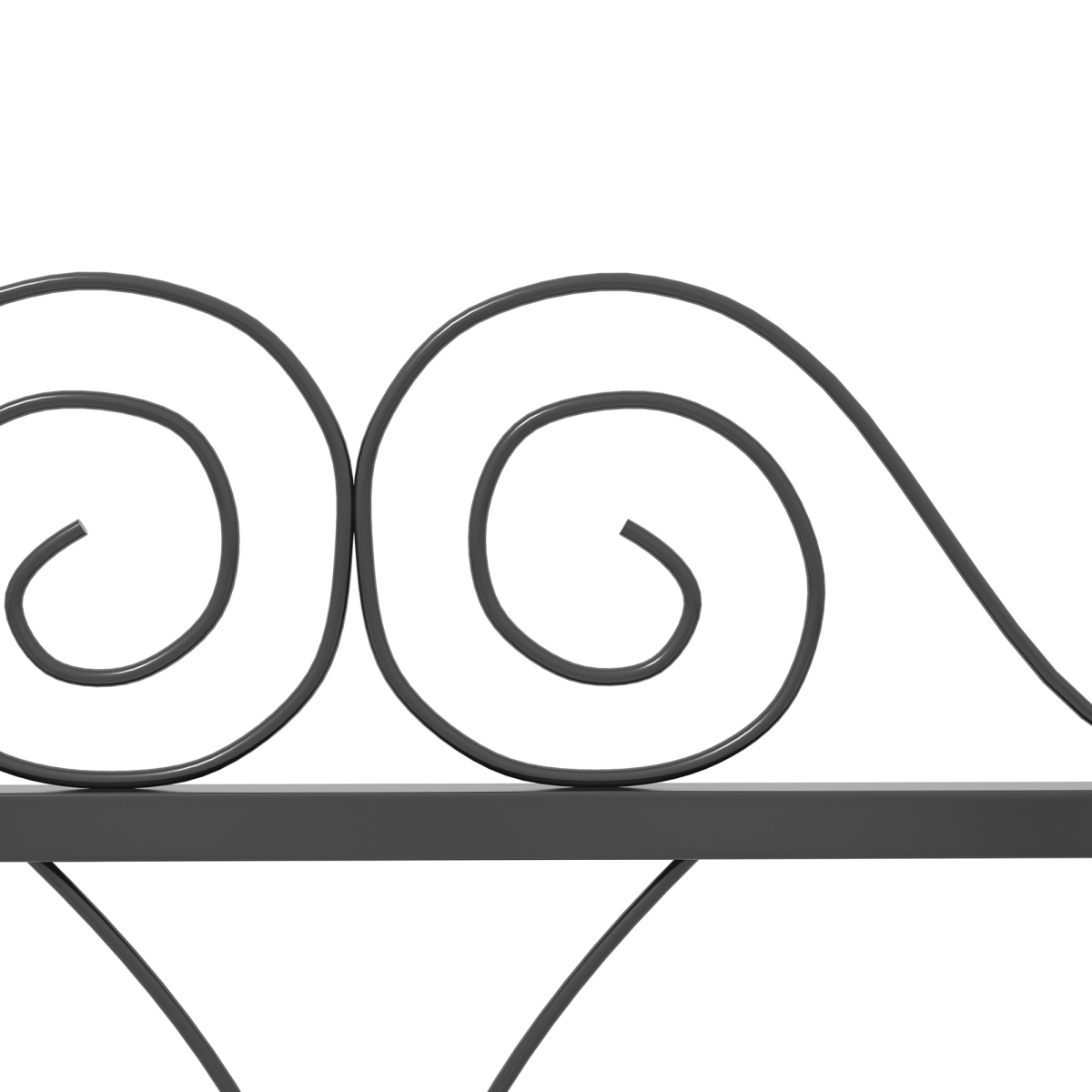 Outsunny 4 Panels Decorative Garden Fence Metal Wire No Dig Fencing Black