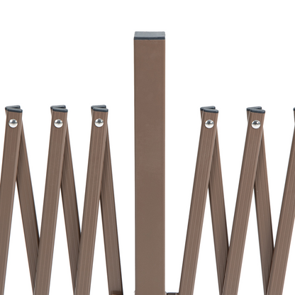 Outsunny Aluminium Alloy Fence Foldable Garden Screen Panel, Dark Brown