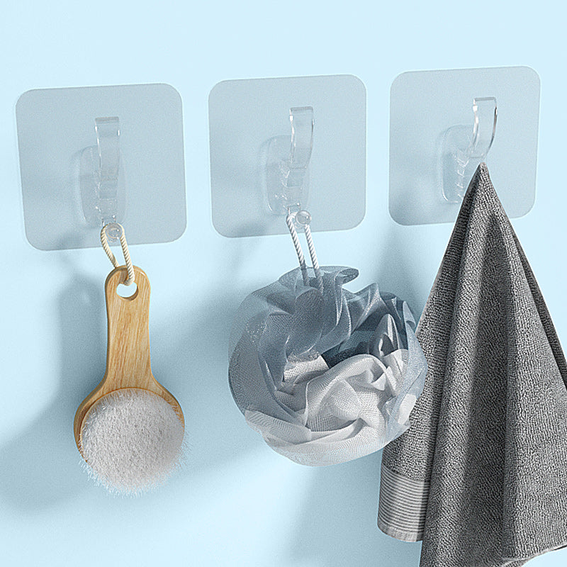 Pack of 10 Adhesive Waterproof Hooks