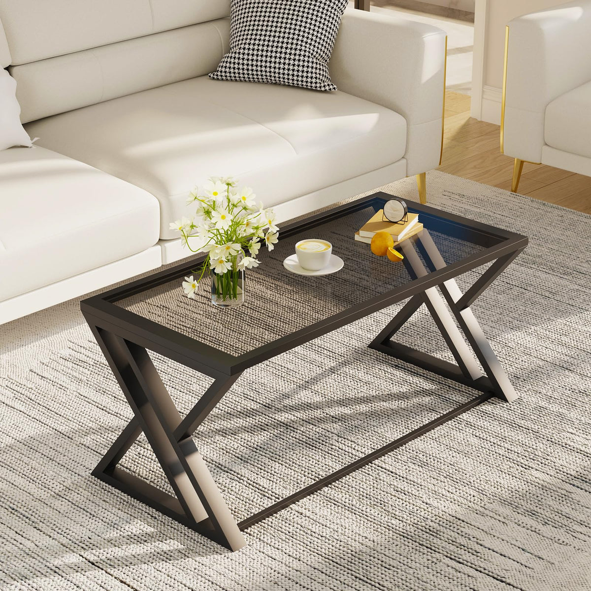 Coffee Table, Living Room Table, Center Tea Table, Glass Coffee Table