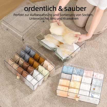 MSHOMELY Underwear organiser for Wardrobe Socks Bra Ties drawer organiser
