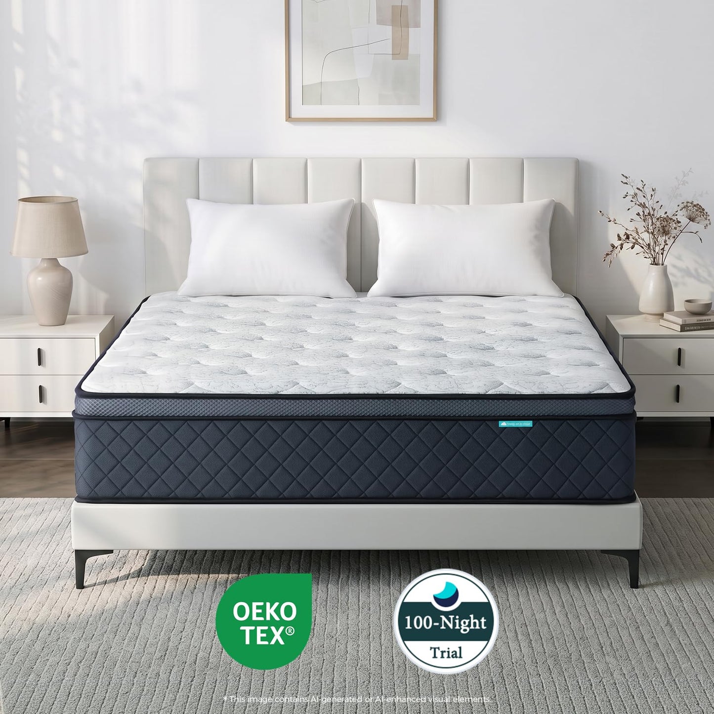 Single Mattress 3FT, 12 Inch Medium Firm Hybrid Mattresses for Kids Bed
