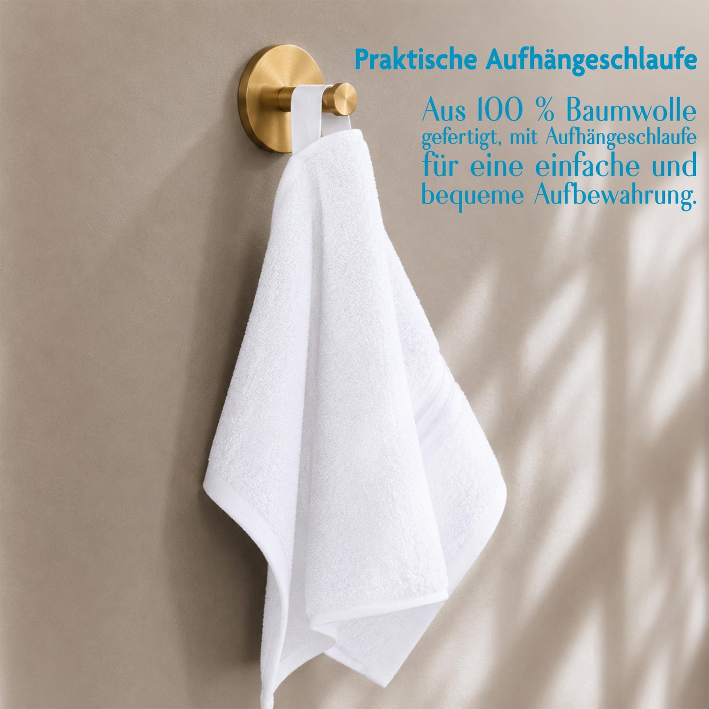 Hammetex Guest Towels Set of 5 30 x 50 cm 100% Cotton Terry Cloth