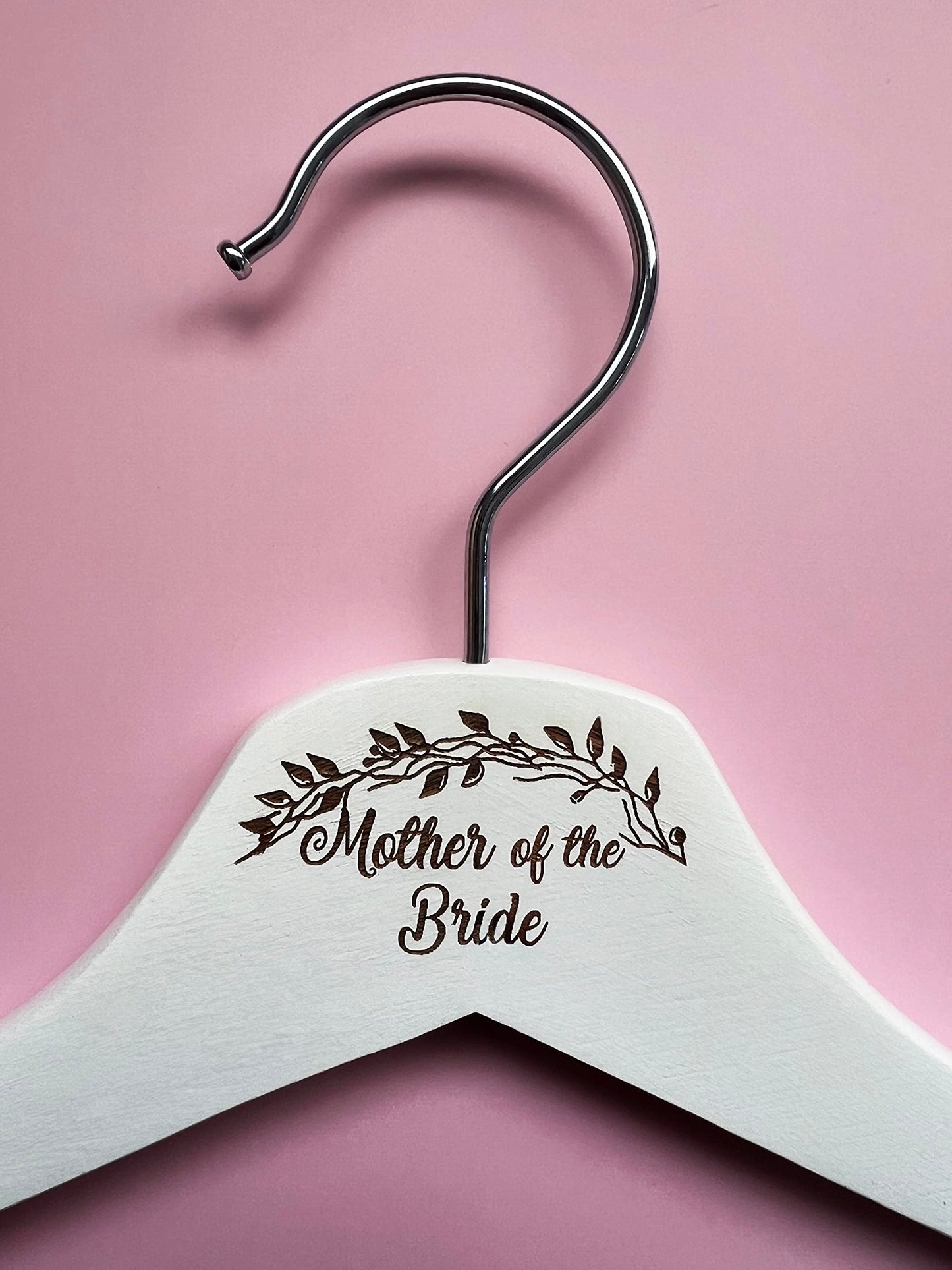 Wooden Wedding Coat Hanger. Laser Engraved Bridal Hangers. Wedding Day Gift. Anniversary Hanger Gifts (Mother of the Bride)