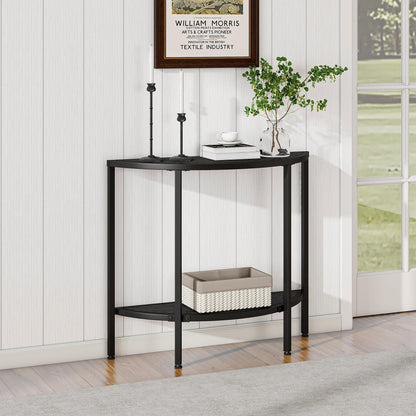 VECOCHO Entryway Table with Storage,Console Table for Living Room,Black