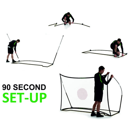 QUICKPLAY SPOT Football Rebounder Net 8x5ft | Multi-Sport Ball Skills Trainer with eCOACH training app | Target Football Rebound Net for Ball Control