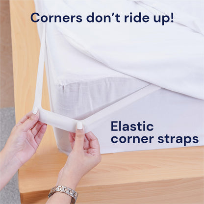 Sheet Story Waterproof Small Double Mattress Protector - 40cm Deep Pocket - Bamboo Fabric, Hypoallergenic and Terry Mattress Protector Small Double