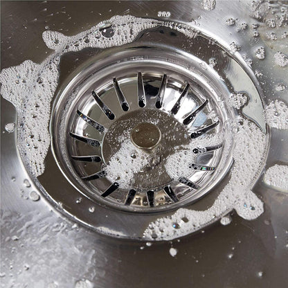 Andrew James Stainless Steel Sink Strainer Plug for Food Waste | 78mm Diameter Drain Basket Filter