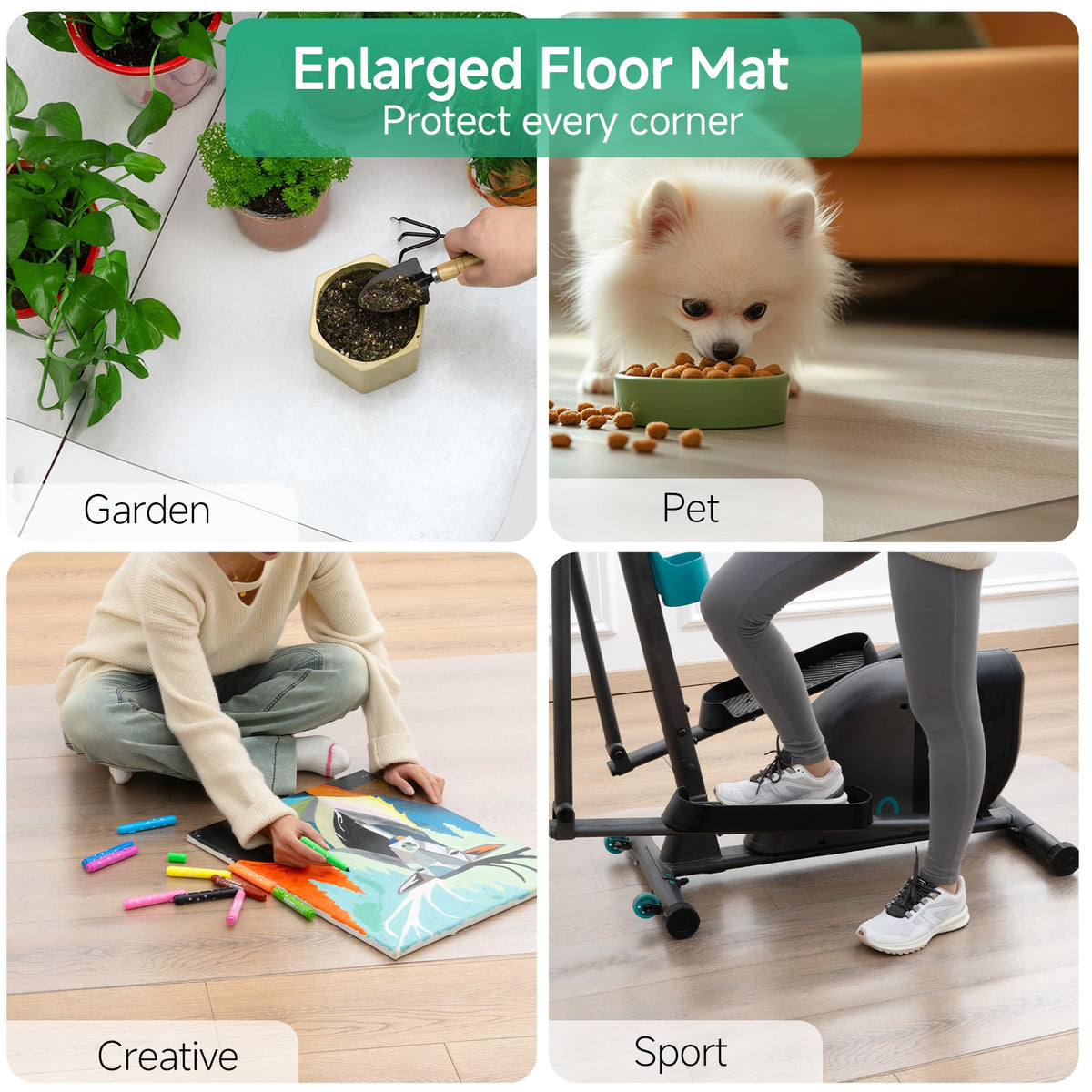 NATRKE Clear Office Chair Mat for Hard Floor, Transparent Computer Desk Chair PVC Mat for Furniture Wooden Floor Protector for Home Office