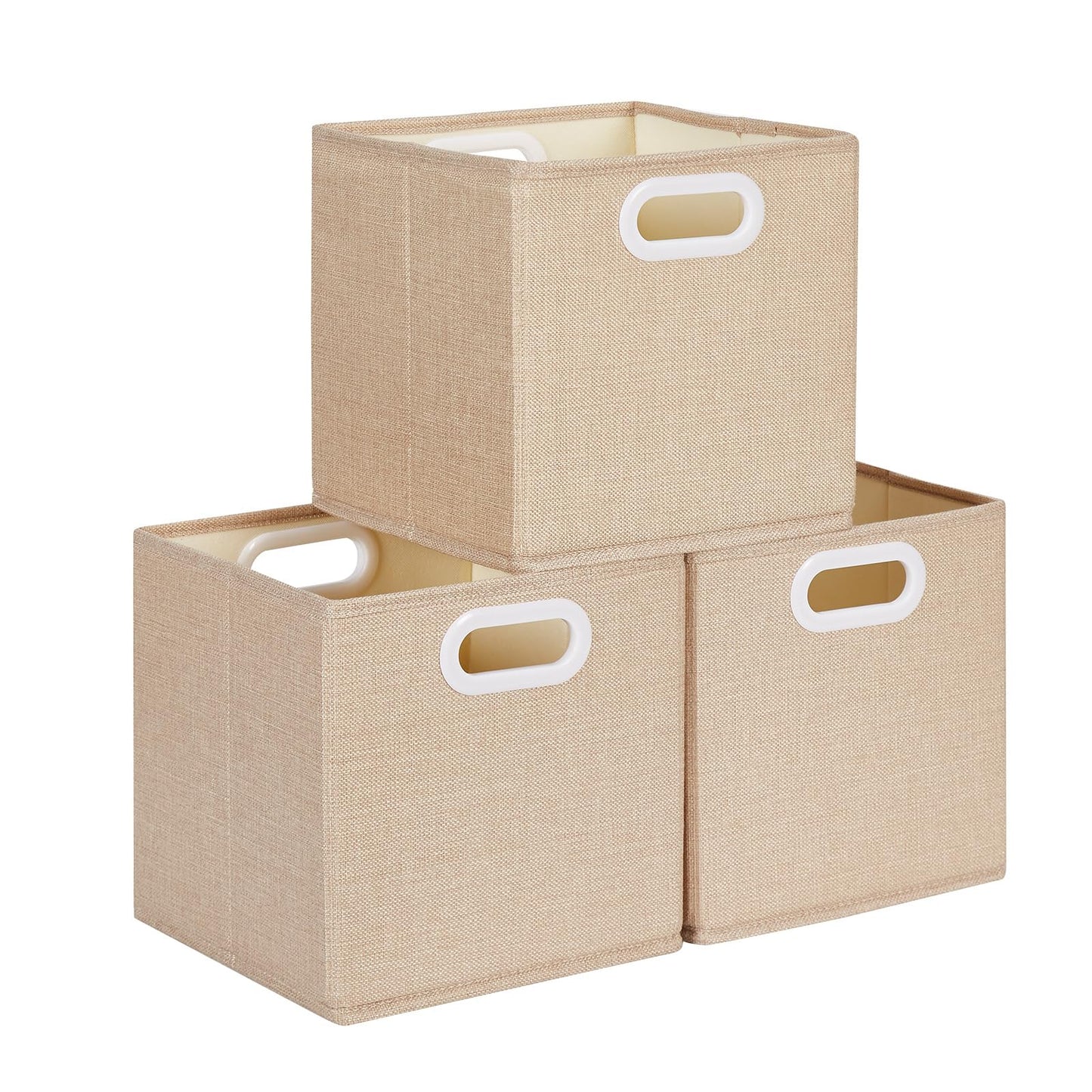 Mangata Cube Storage Boxes 28x28x28cm, Light Khaki, 3Pcs