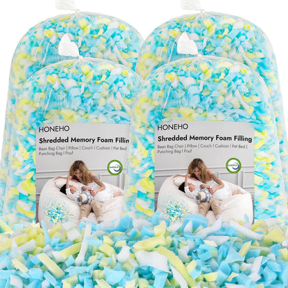 HONEHO 8.8KG Shredded Memory Foam Filling Bean Bag Chair Filler