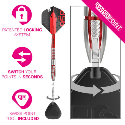 TARGET Darts Nathan Aspinall Gen 2 24G 95% Tungsten Swiss Point Steel Tip Darts Set