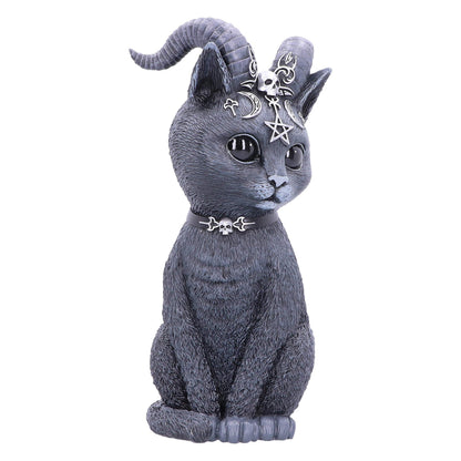 Nemesis Now Large Pawzuph Horned Occult Cat Figurine, Black, 26.5cm
