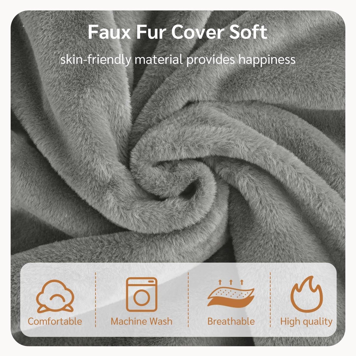 MAXYOYO Bean Bag Bed Folding Faux Fur Fabric Sofa Chair Foam Filling Extra Thick 6 Fold Floor Couch Matress for Adults