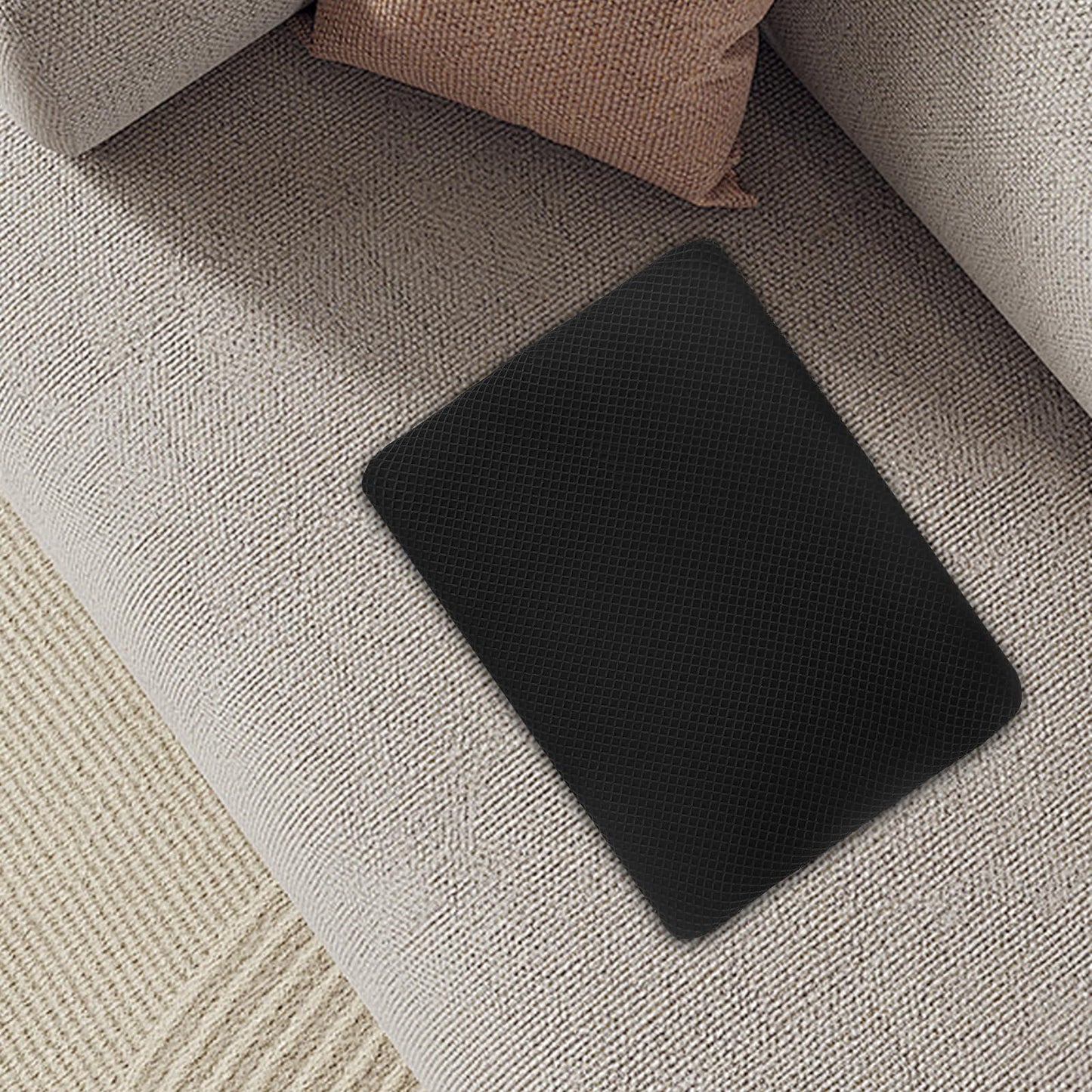 MAKTSAM 2 PCS 43 x 36cm Gel Seat Cushion, Soft Sitting Honeycomb Cushion with Non Slip Cloth Cover for Office, Home, Car, Wheelchair, Black