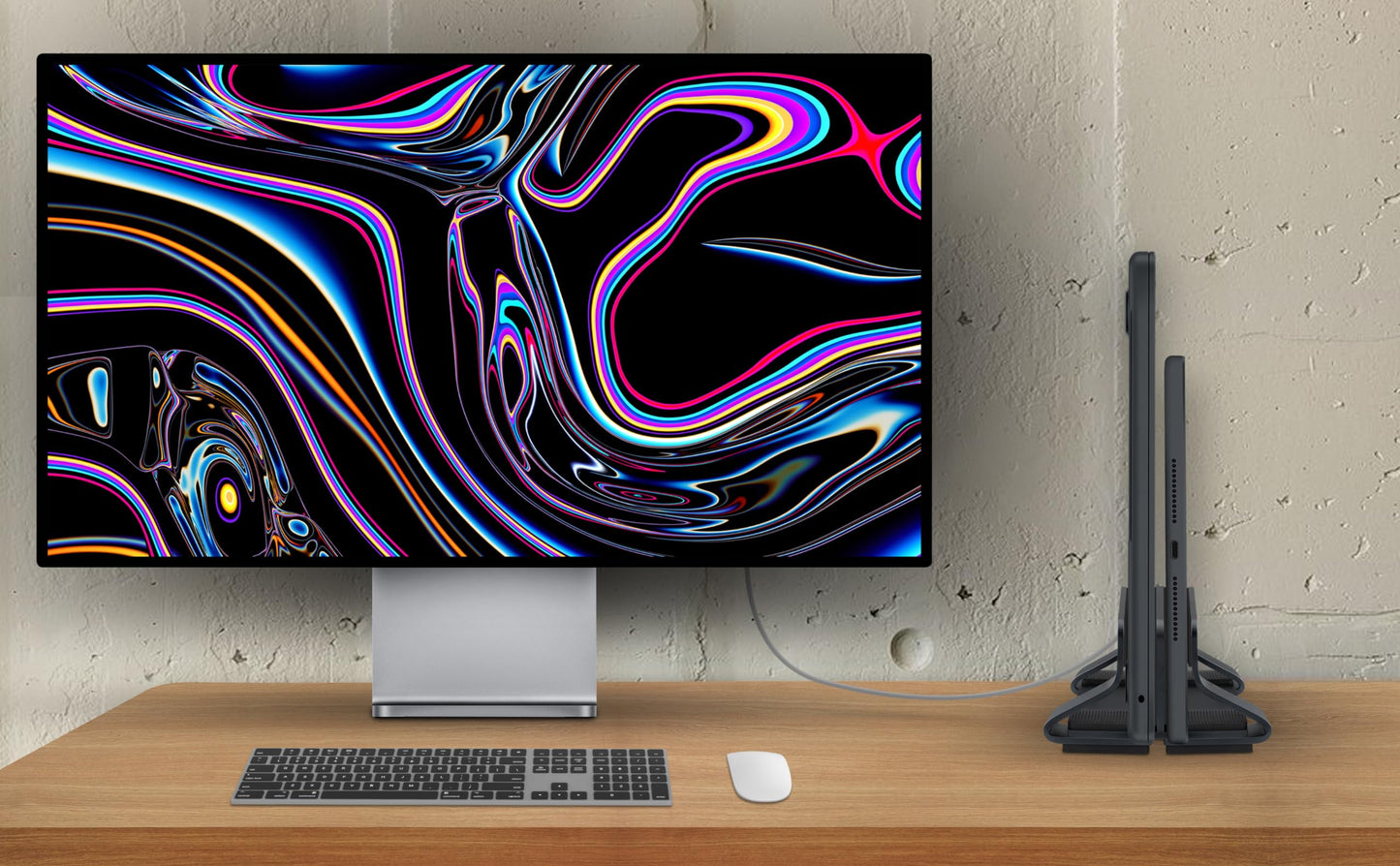 Psitek Aluminum Dual Vertical Laptop Stand Dock Holder,Adjustable 2 Slots Width 10~30mm(0.4~1.2 inch), Fits All MacBook and Laptop, Version 2023