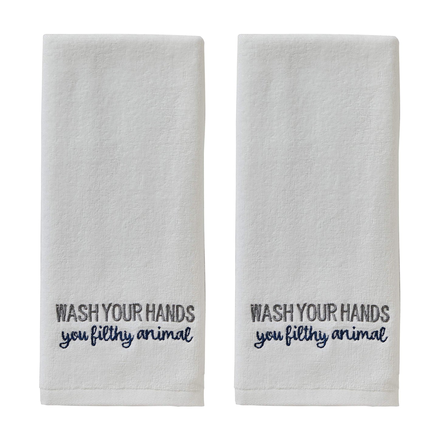 SKL Home Towel (2-Pack), Cotton, Wash Your Hands,16 x 25