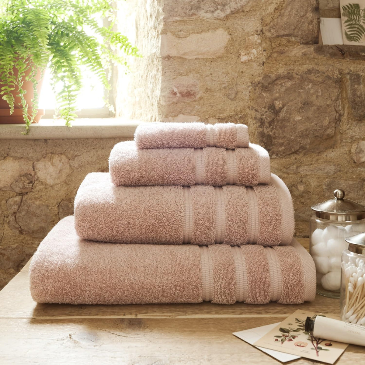Christy Antalya Large Bath Towels | Set of 4 | 100% Turkish Cotton | 600GSM | Soft Plush Luxury Towel Set | 2 Bath Towels 2 Hand Towels | Quick Dry