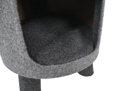 Rosewood Catwalk Charcoal Felt Stool for Cats