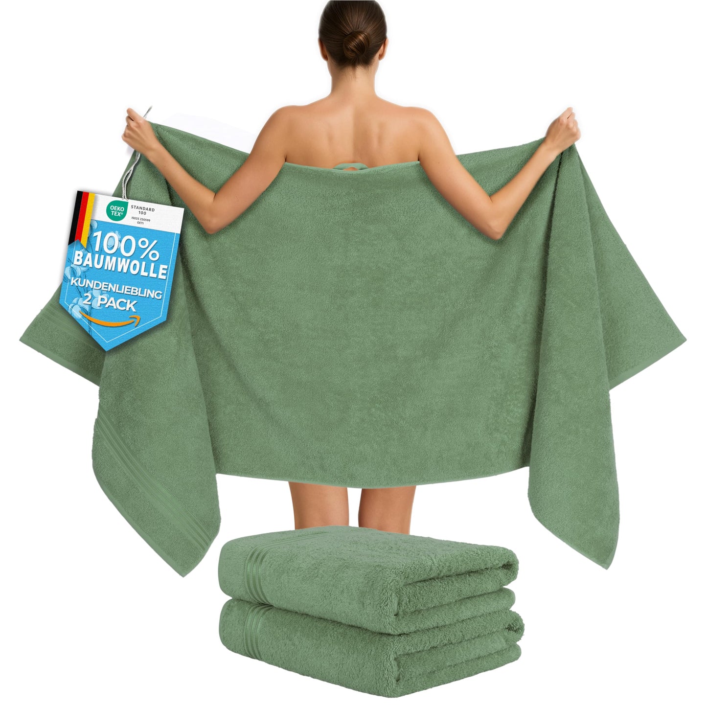 Hammetex Bathrobe 100% Cotton Unisex for Men and Women Quality 400 g/m² Quality Soft Absorbent Terry Towelling Bathrobe for Couples with Pockets