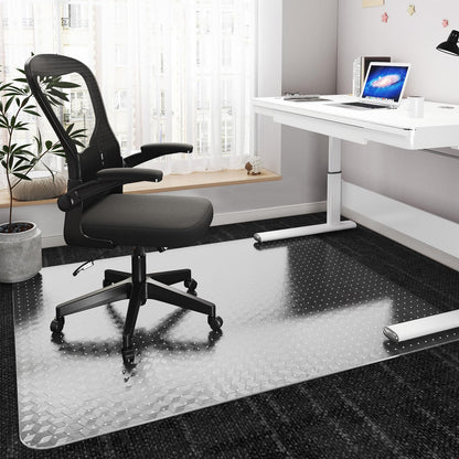Office Chair Mat for Carpeted Floors, 120 x 75 cm Desk Chair Mat for Rolling Chairs on Low Pile Carpets, Easy Glide Floor Mat for Home, Gaming