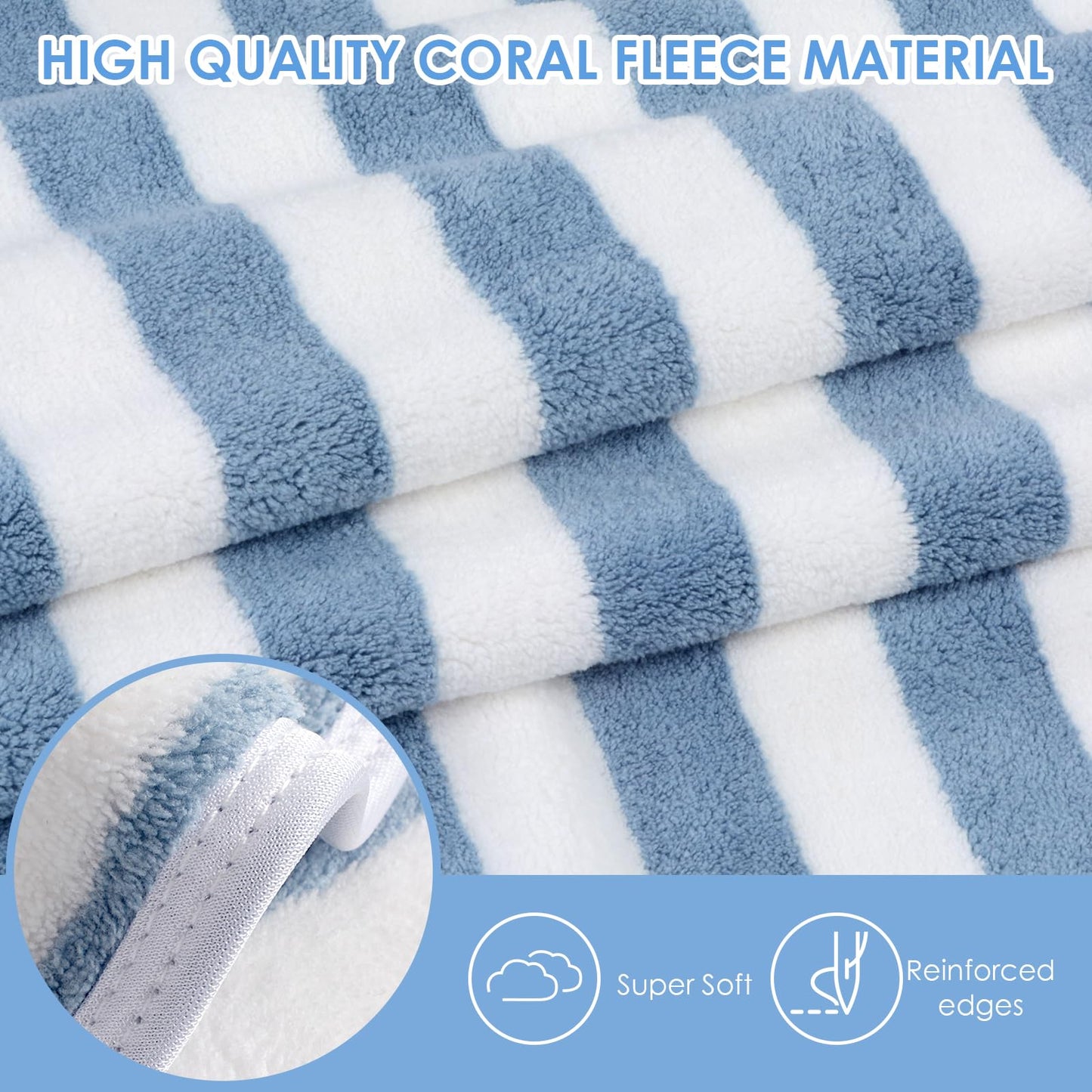 VIVOTE Small Hand Towels for Bathroom Fluffy Hand Towels with Hanging Loop