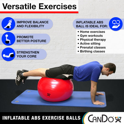 CanDo Exercise ball - CanDo? Deluxe Anti-Burst Gym ball, diameter 85cm, blue