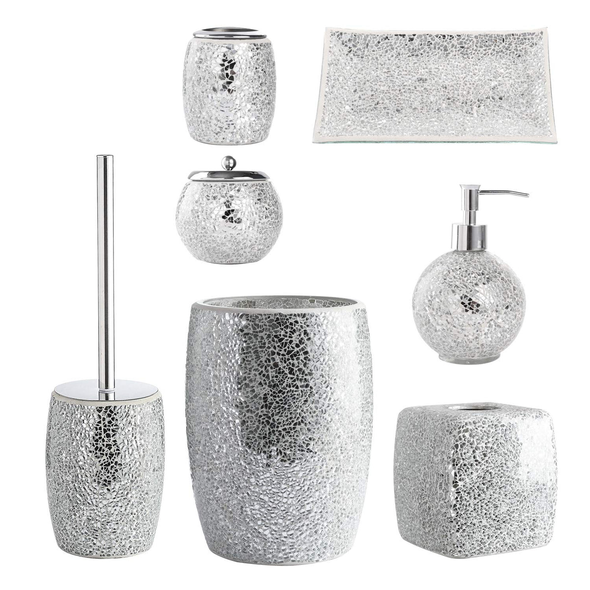 WHOLE HOUSEWARES | Modern Toilet Brush Set | Toilet Bowl Brush and Holder | Bathroom Accessory Set | Toilet Brushes for Bathroom