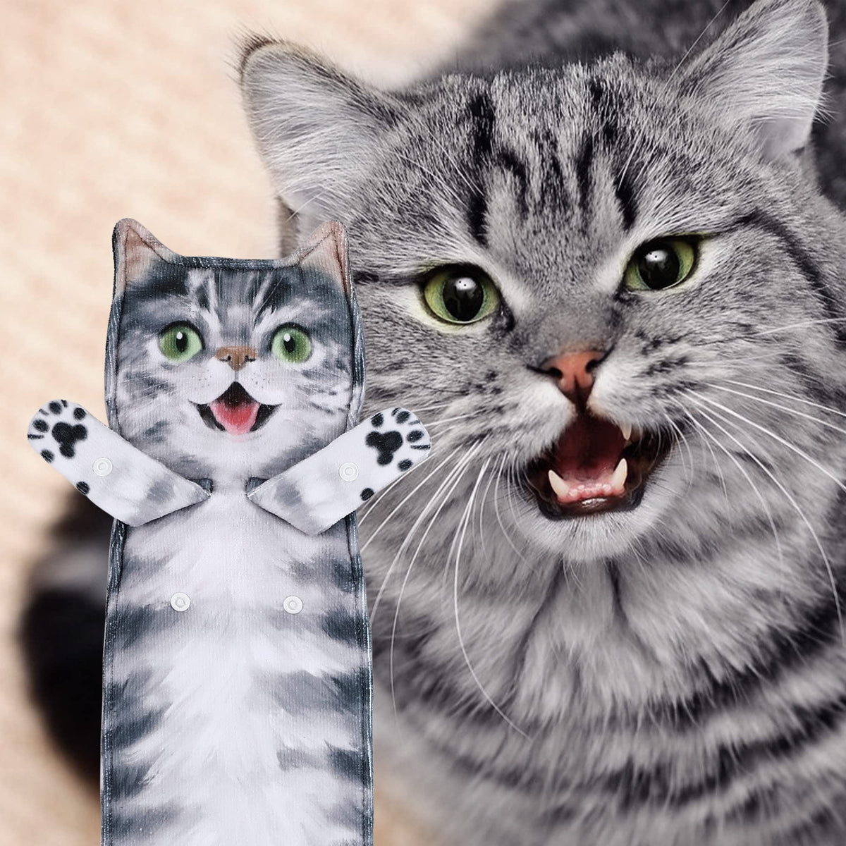 Cat Funny Hand Towels - Cute Bathroom Kitchen Towels Cat Decor Decorative Hanging Face Towels Super Absorbent Soft -Unique Mothers Day Birthday