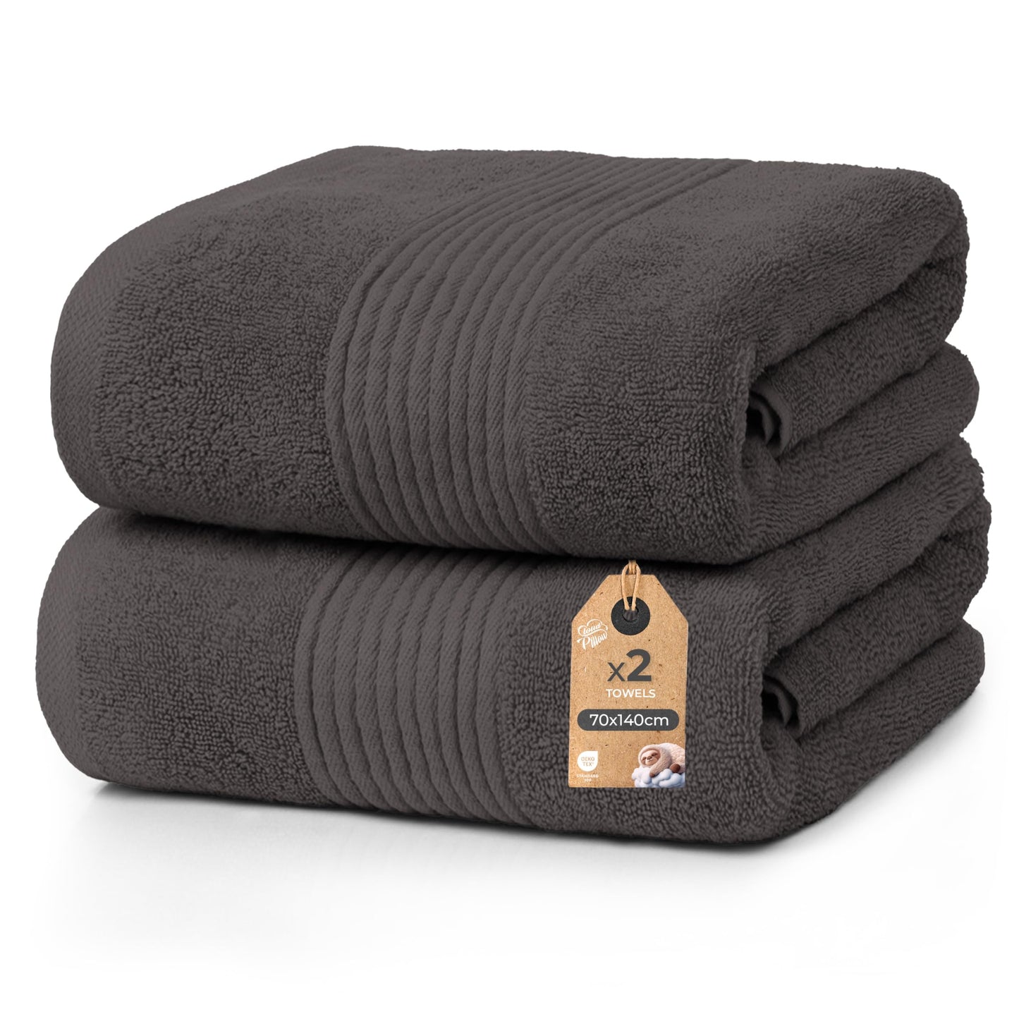 Cloud Pillow Set of 2 Bath Towels 70 x 140 cm 100% Cotton 500 g/m²