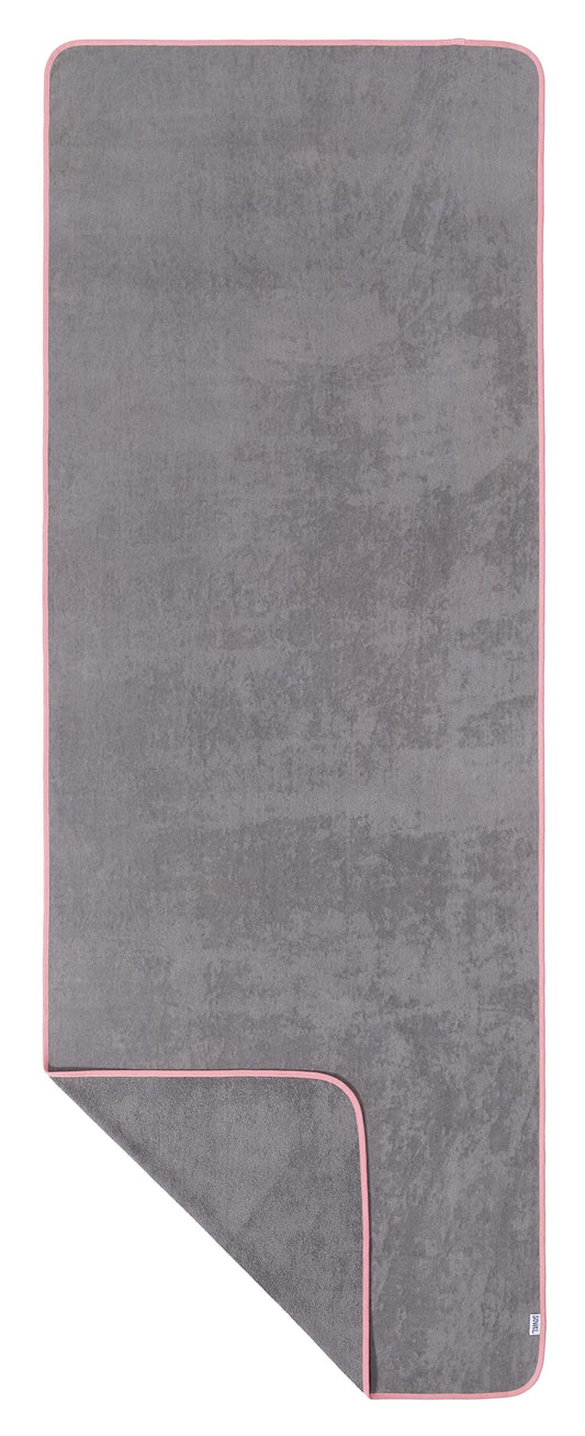 Sowel? Beach Towel Large, 100% Organic Cotton, XL Sauna Towel, 220 x 80 cm, Grey/Pink