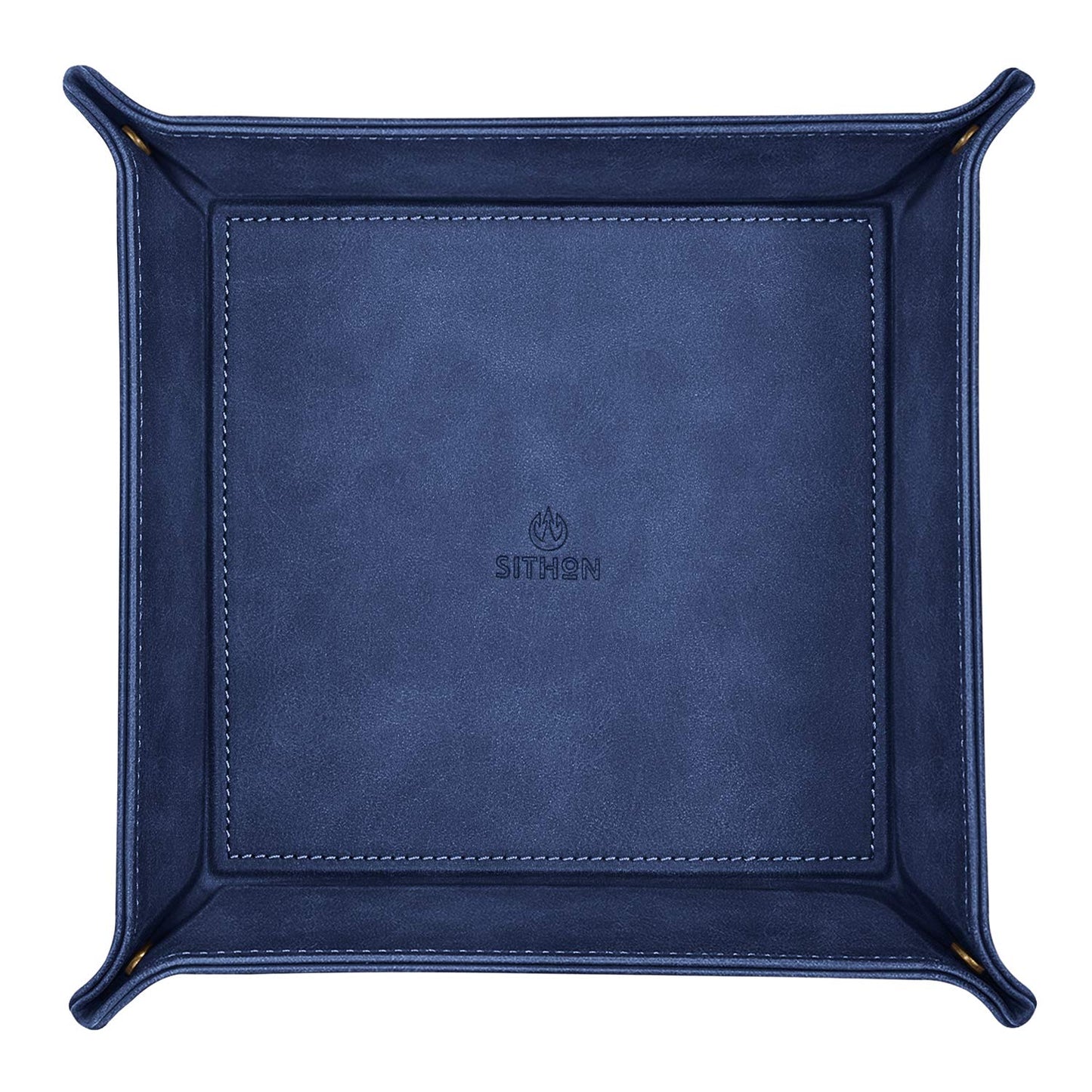 SITHON Valet Tray Premium PU Leather Desktop Storage Organizer