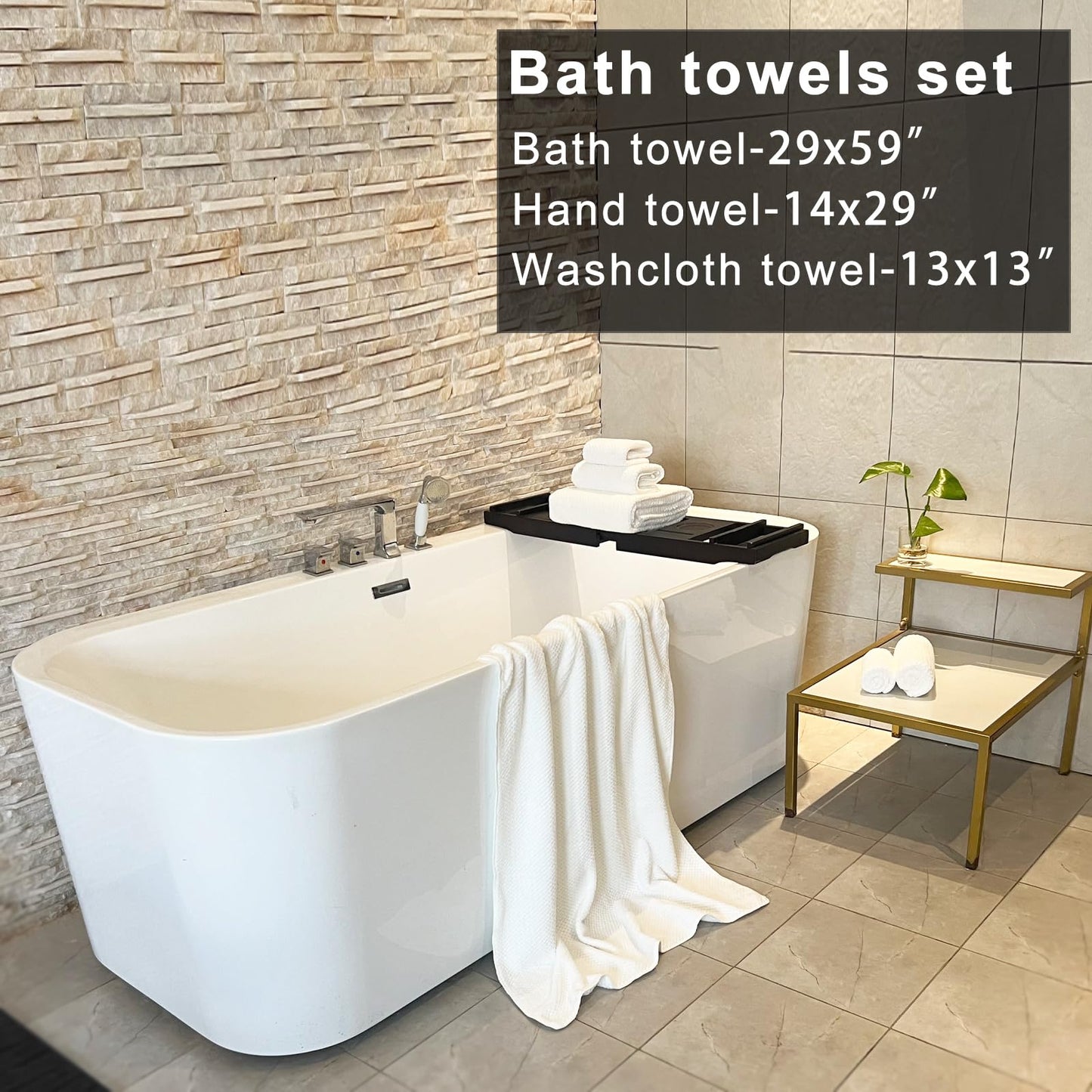YTYC Towels,29x59 Inch Extra Large Bath Towels Set of 6 Quick Dry Super Soft Microfiber Towels for Bathroom 2 Bath Towels 2 Hand Towels 2 Washcloth