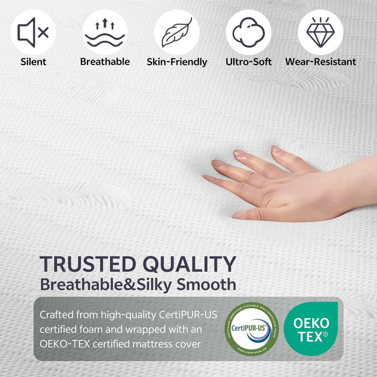 Matoresu Hybrid King Size Mattresses 5FT 25cm Medium Firm Pocket Sprung 7-Zone OEKO-TEX Certified – Motion Isolation & Pressure Relief for Back Pain