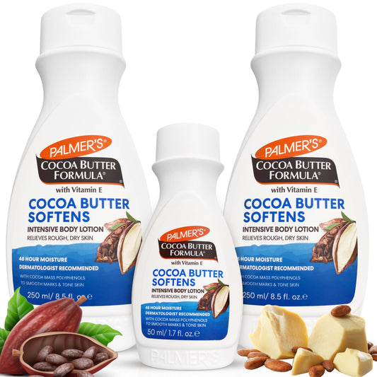 Palmers Cocoa Butter Moisturiser with Vitamin E - Body Lotion for Dry Skin - Suitable for Eczema - Dermatologist Recommended - Smoothes Marks, 48 Hour