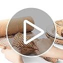 Packing Paper Cushioning Wrap SZSYumUnion Honeycomb Wrap Paper Roll Perforated-Packing 1200 Inch x 12 Inch Packaging Wrap for Moving House Shipping Breakables(Bubble Wrap Alternative)