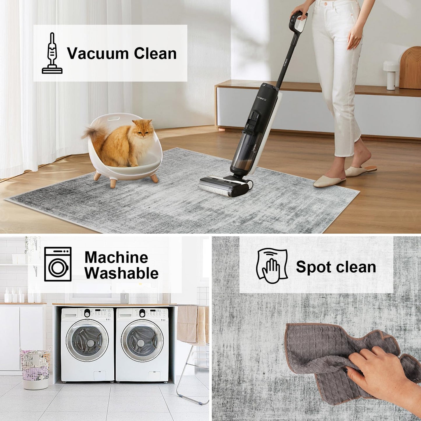 Office Chair Mat 120 x 150 cm, Floor Protector for Office Chair, Anti-Slip
