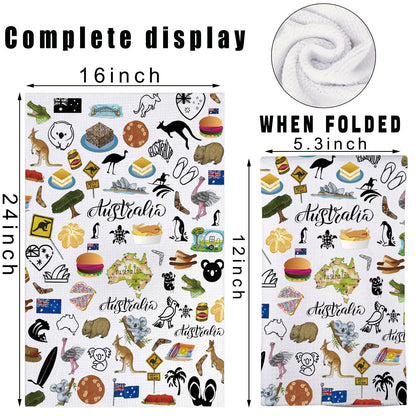 MYSOMY Australia Kitchen Towel Australian Kitchen Decor Australia Themed Gifts Australian Dish Towel Australia Housewarming Gift Australia UK