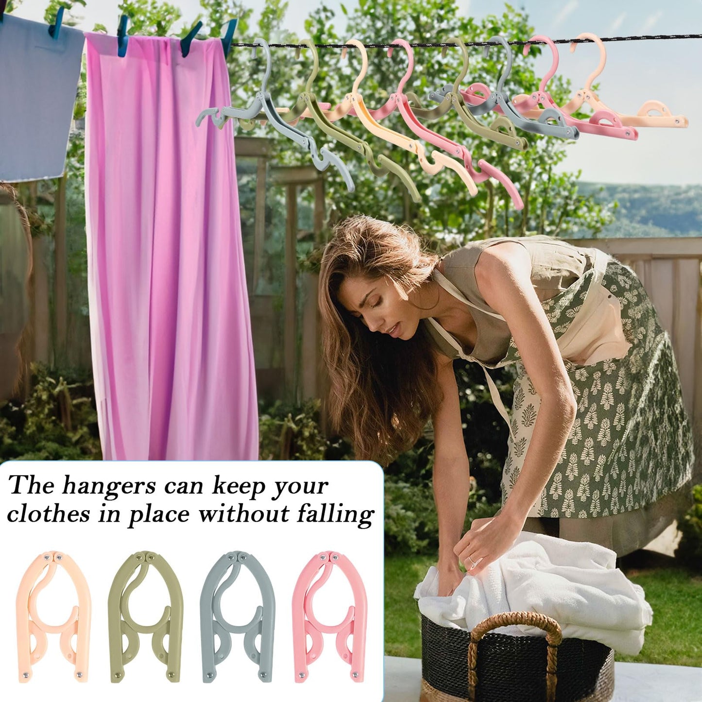 Incisite 20 Pcs Travel Hangers, Foldable Hangers, 4 Colors