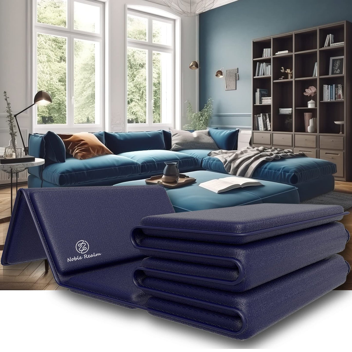 NobleRealm® 𝗫𝗟 𝗟𝗮𝗿𝗴𝗲𝗿 & 𝗧𝗵𝗶𝗰𝗸𝗲𝗻 | 𝑺𝒂𝒈𝒈𝒊𝒏𝒈 𝑪𝒐𝒖𝒄𝒉 𝑪𝒖𝒔𝒉𝒊𝒐𝒏 𝑺𝒖𝒑𝒑𝒐𝒓𝒕 𝑩𝒐𝒂𝒓𝒅 | Heavy Duty Frame & Machine-Washable & Non-Slip (173 x 60 cm)